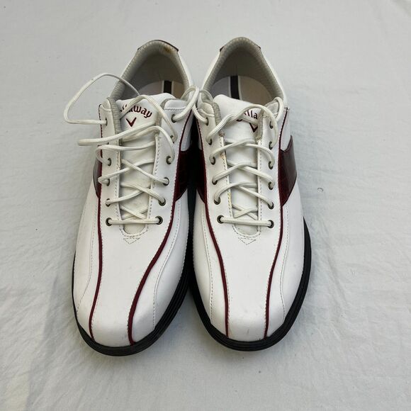 Callaway White and Burgundy Athletic Shoes - Picture 2 of 13